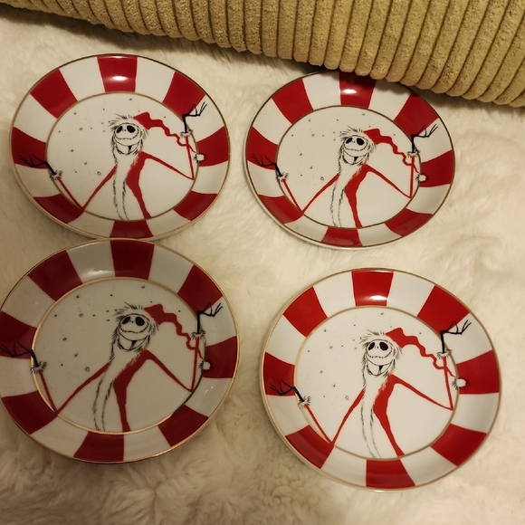 Disney Other - Disney Nightmare Before Christmas Set Of 4 Appetizer Plates